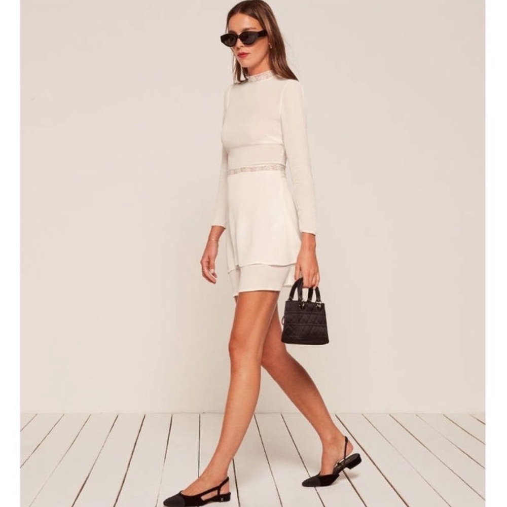 Reformation Sonoma Dress in ivory worn once- dry cleaned, ready to wear